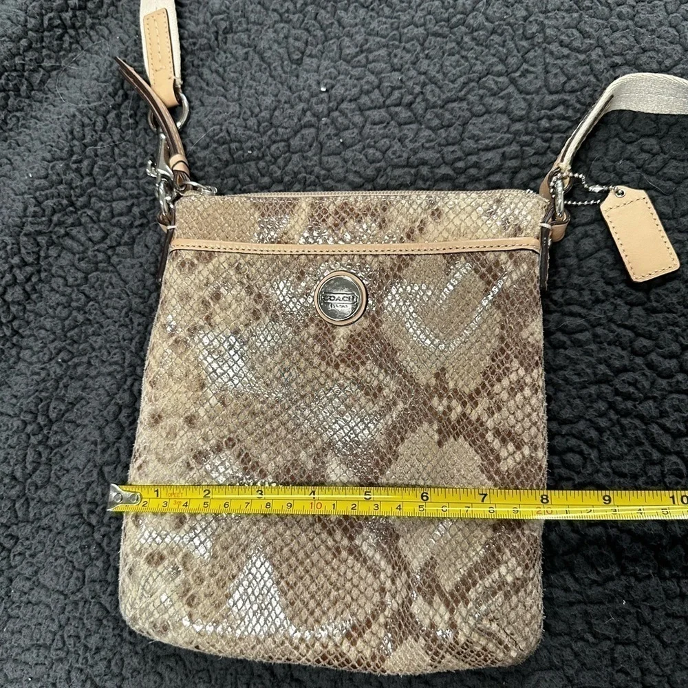 Coach Faux Snake Skin Crossbody Bag